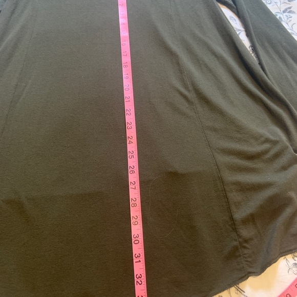 Zara lightweight sweater / tunic with faux leather neck trim - Picture 5 of 6